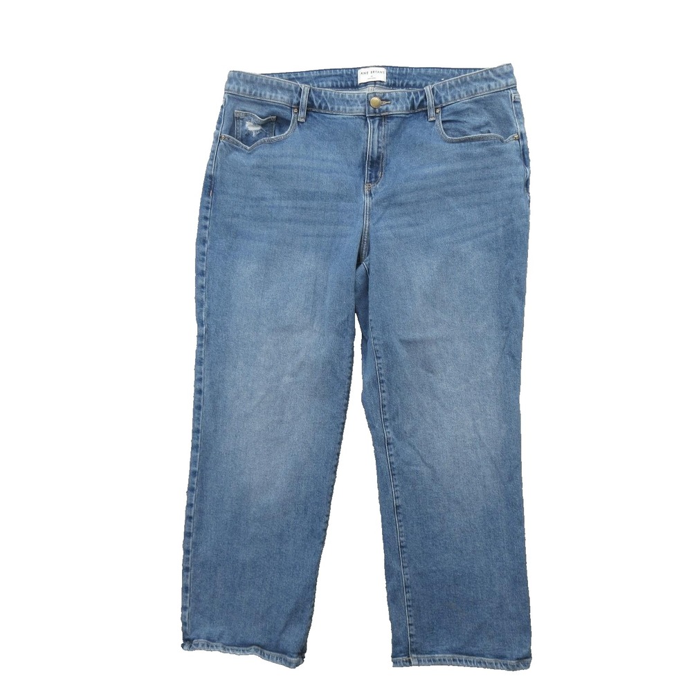 Lane Bryant Jeans Womens 20 Blue Mid Rise Relaxed Straight Flex Magic Denim